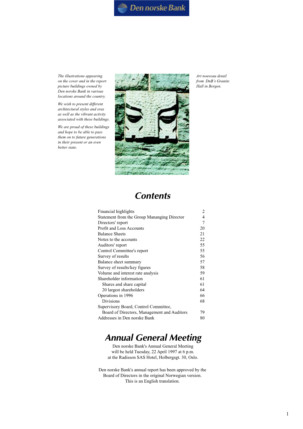 Contents Annual General Meeting