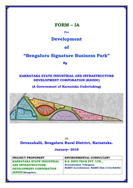 FORM – IA Development of “Bengaluru Signature Business Park”