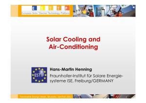 Solar Cooling and Air-Conditioning