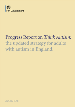 Think Autism: the Updated Strategy for Adults with Autism in England