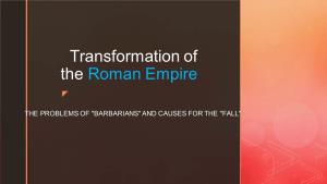 Transformation of the Roman Empire Z