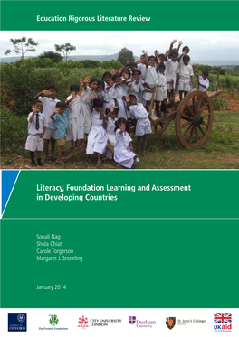Literacy, Foundation Learning and Assessment in Developing Countries