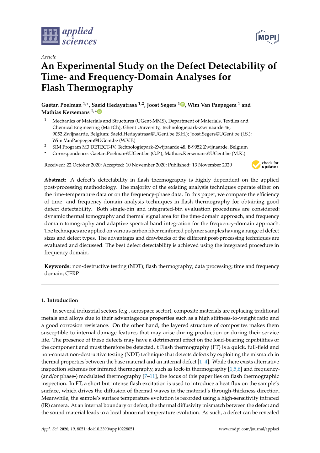 And Frequency-Domain Analyses for Flash Thermography