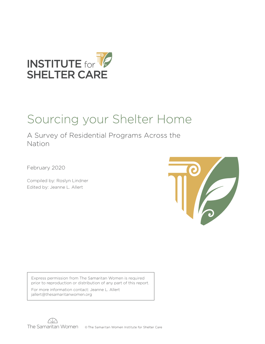 Sourcing Your Shelter Home a Survey of Residential Programs Across the Nation