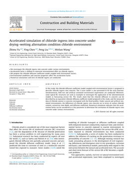Accelerated Simulation of Chloride Ingress Into Concrete Under Dryingв