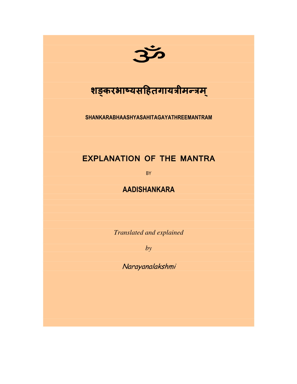 Shankarabhasya on Gayatri Mantram.Pdf