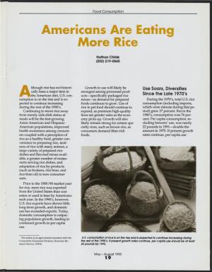 Americans Are Eating More Rice