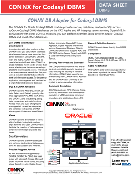 CONNX for Codasyl DBMS
