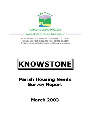 Knowstone Report 2003
