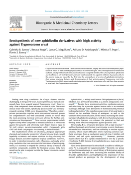 Semisynthesis of New Aphidicolin Derivatives with High Activity Against Trypanosoma Cruzi