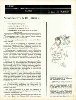 Natabhairavi & Its Janya-S