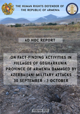 On Fact-Finding Activities in Villages of Gegharkunik Province Of