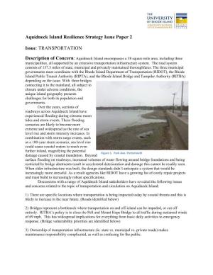 Aquidneck Island Resilience Strategy Issue Paper 2 Issue
