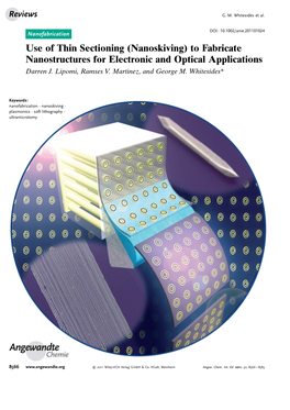 To Fabricate Nanostructures for Electronic and Optical Applications Darren J