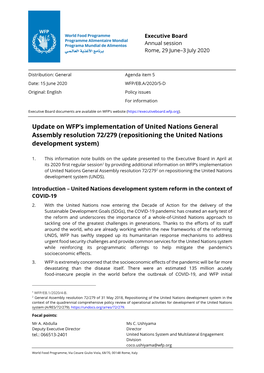 Repositioning the United Nations Development System)