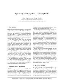 Dynamically Translating X86 to LLVM Using QEMU