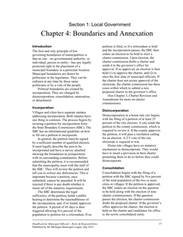 Chapter 4: Boundaries and Annexation