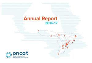 Annual Report 2016-17 Table of Contents Message from the Board Co-Chairs