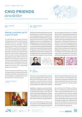 Newsletter Latest News from the Spanish National Cancer Research Centre