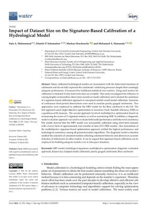 Impact of Dataset Size on the Signature-Based Calibration of a Hydrological Model