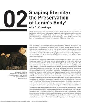 The Preservation of Lenin's Body1