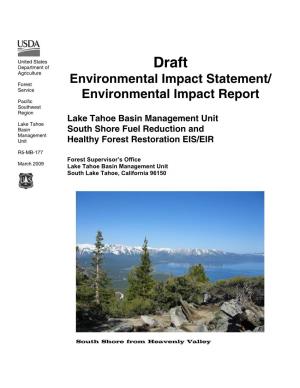Draft Environmental Impact Statement/ Environmental Impact Report