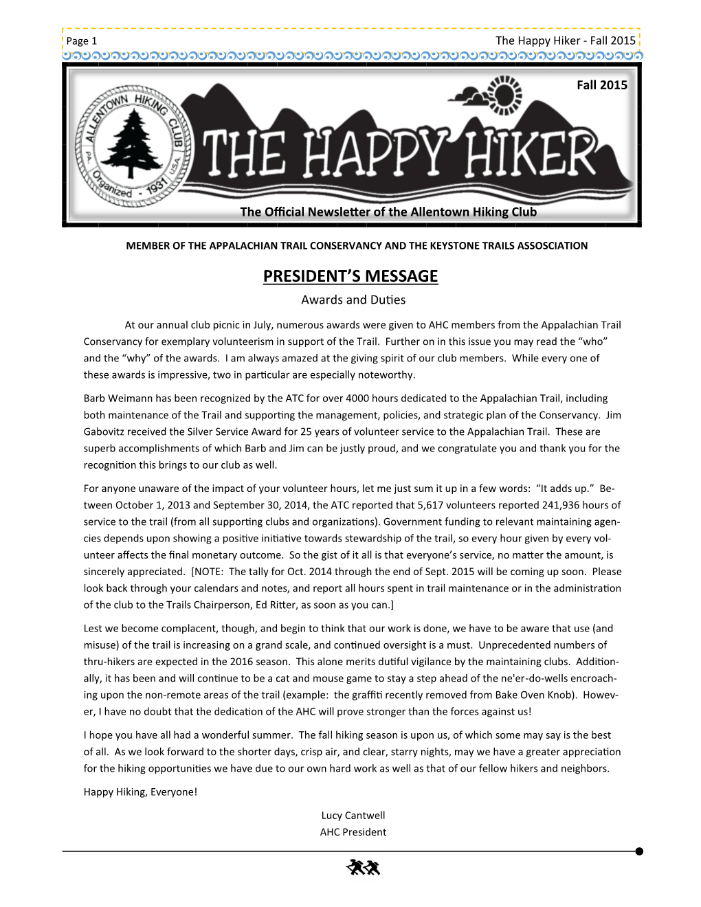 Happy Hiker - Fall 2015