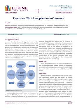 Pygmalion Effect: Its Application in Classroom
