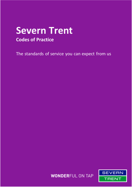 Severn Trent Water Code of Practice
