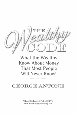 The E-Book Version of the Wealthy Code