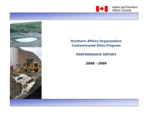 Northern Contaminated Sites Program Progress