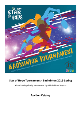 Star of Hope Tournament - Badminton 2019 Spring