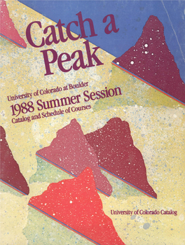 Summer 1988 CU-Boulder Catalog