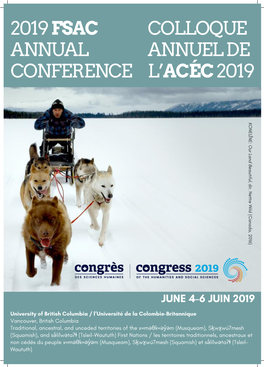 2019 Fsac Annual Conference Colloque Annuel De L