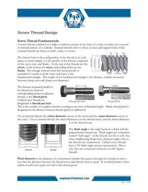 Screw Thread Design