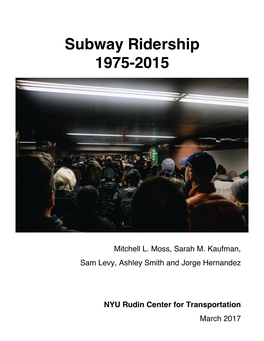 Subway Ridership 1975-2015