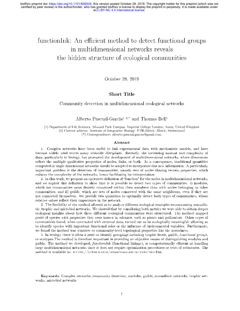 Functionink: an Efficient Method to Detect Functional Groups