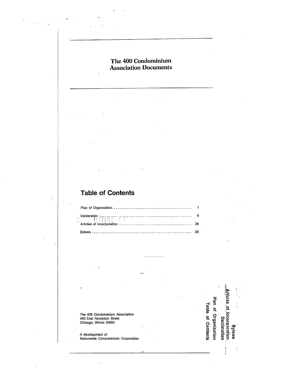 400 Condo Assoc Documents – Plan of Oranization