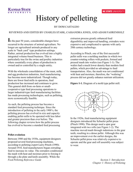History of Pelleting