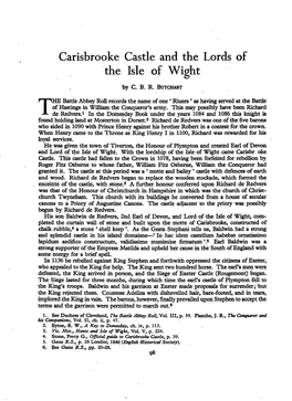 Carisbrooke Castle and the Lords of the Isle of Wight
