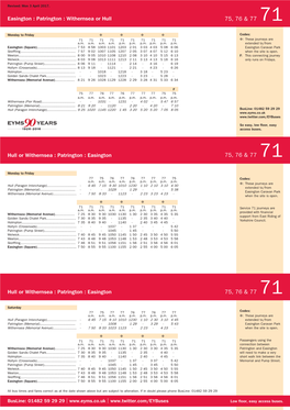 PDF Timetable 71