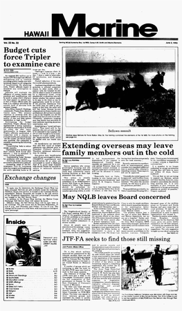 Hawaii Marine June 3, 1993 NQLB Dod Funds Energy Savings from A-1 Rifle Range for Recreational Shooting on Weekends
