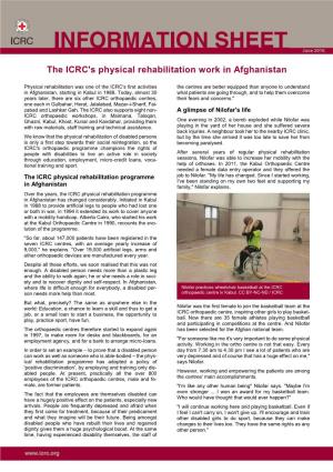 ICRC Physical Rehabilitation in Afghanistan