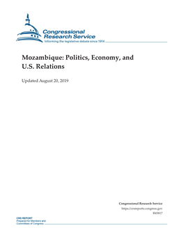 Mozambique: Politics, Economy, and U.S. Relations