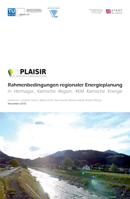 Rahmenbedingungen Regionaler Energieplanung in Hermagor, Karnische Region, KEM Karnische Energie