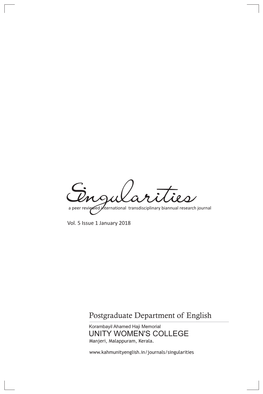 Postgraduate Department of English