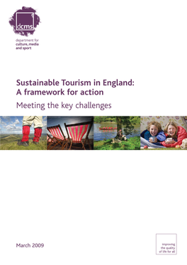 Sustainable Tourism in England: a Framework for Action Meeting the Key Challenges
