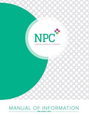 NPC Manual of Information Includes NPC’S Unanimous Agreements, Policies and Best Practices