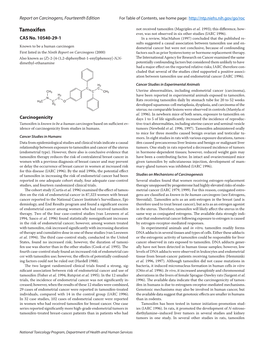 Report on Carcinogens, Fourteenth Edition for Table of Contents, See Home Page