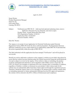 US EPA, Pesticide Product Label, ASSAULT MOUSE/RAT PLACE